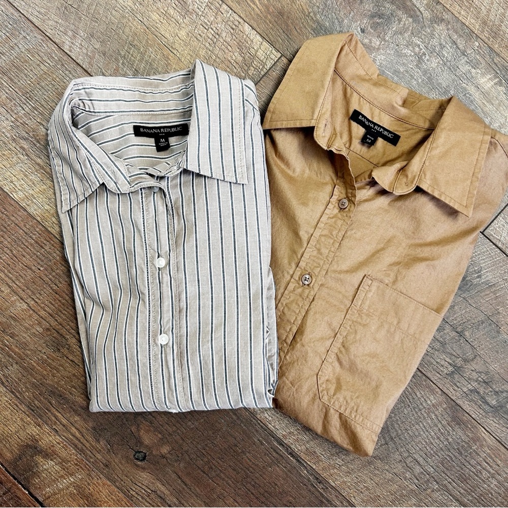 Banana republic cotton button down shirts